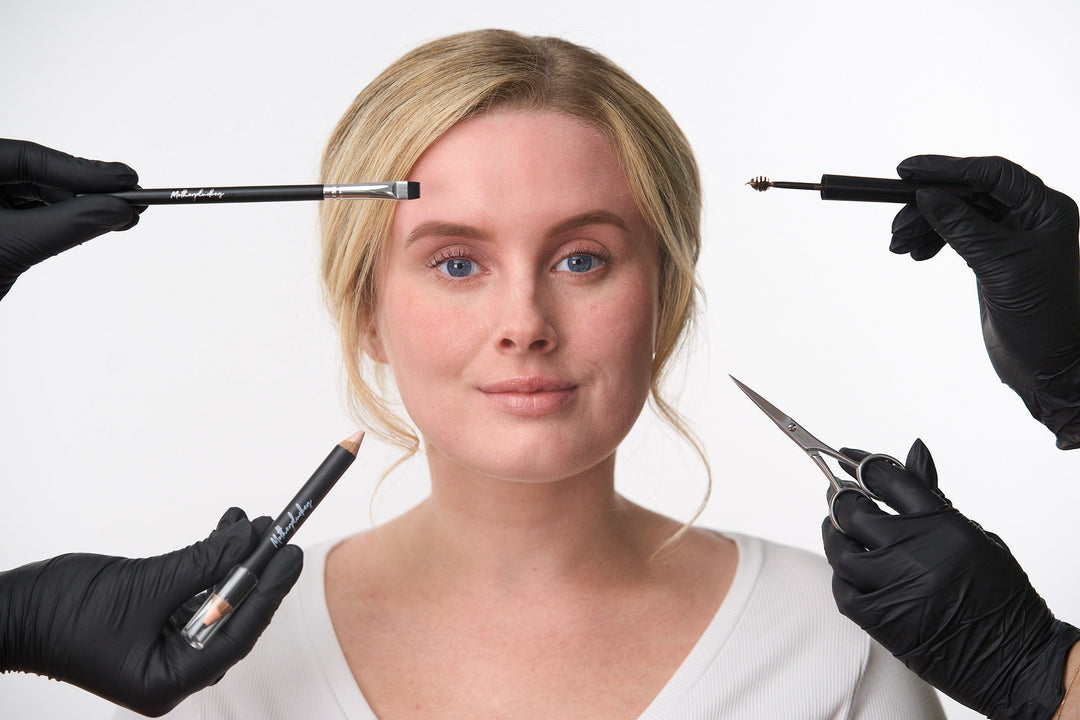 girl with beauty tools 