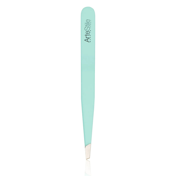 ArteStile Slanted-Tip Tweezers in Turquoise