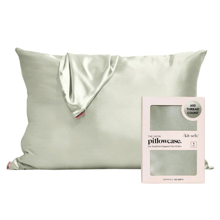 Kitsch Satin Pillow Case - Sage